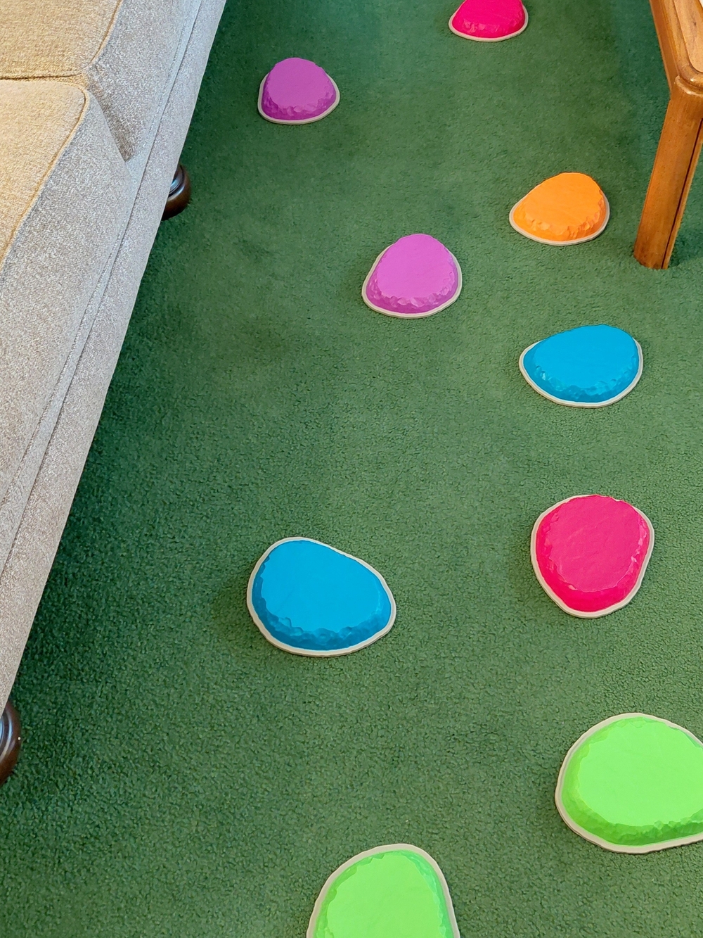 Colorful Kids Balance Stepping Stones - Blue, Pink, Green, Purple, Orange